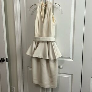 Ivory peplum dress